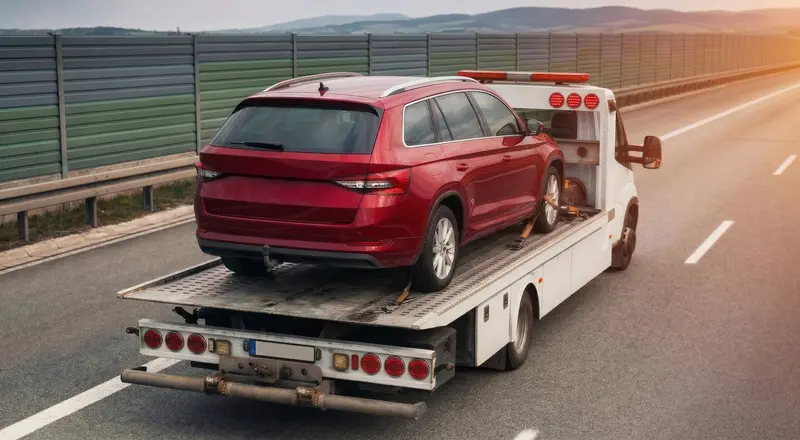 Guincho para carros em Guarapuava – carro sendo carregado em plataforma